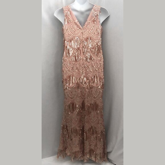 Goddiva Sequin Dress Evening Formal Parties Prom Size 8 NWT - Picture 7 of 13